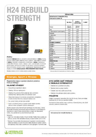 H24 Rebuild Strength (Obnova sily), Čokoláda, 1000g - Image 3