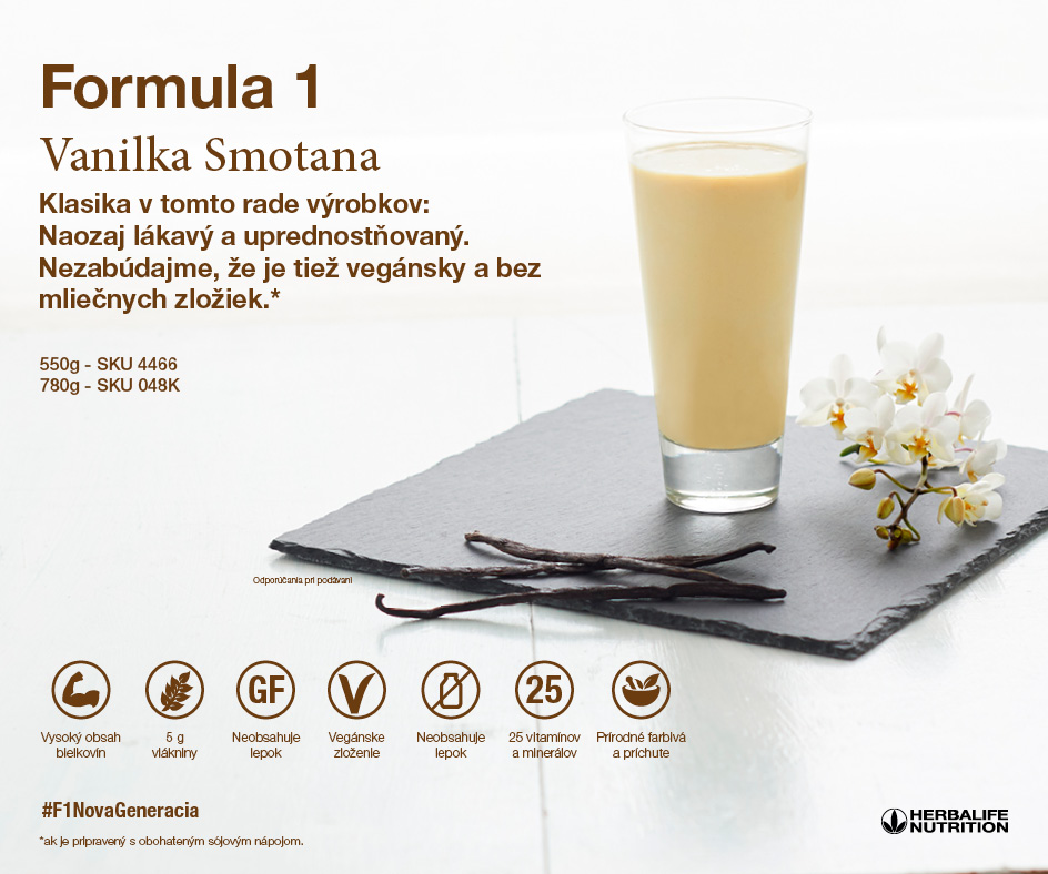 Herbalife Formula 1 Vanilka smotana popis