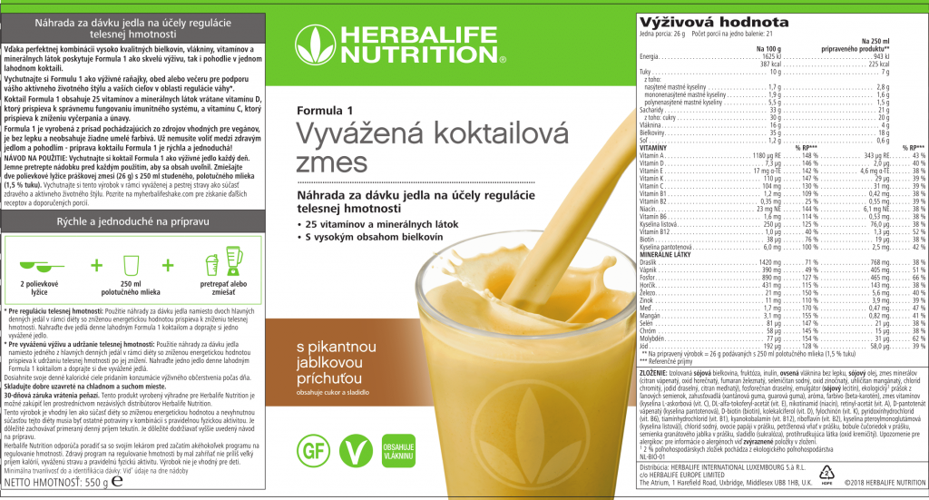 Herbalife Formula 1 - S pikantnou jablkovou príchuťou