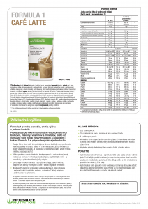 Herbalife Formula 1 - Cafe latte info leták