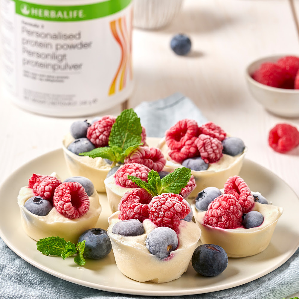 Proteínové ovocné jogurtové košíčky