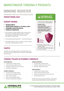 Herbalife Immune Booster - Účinky na zdravie