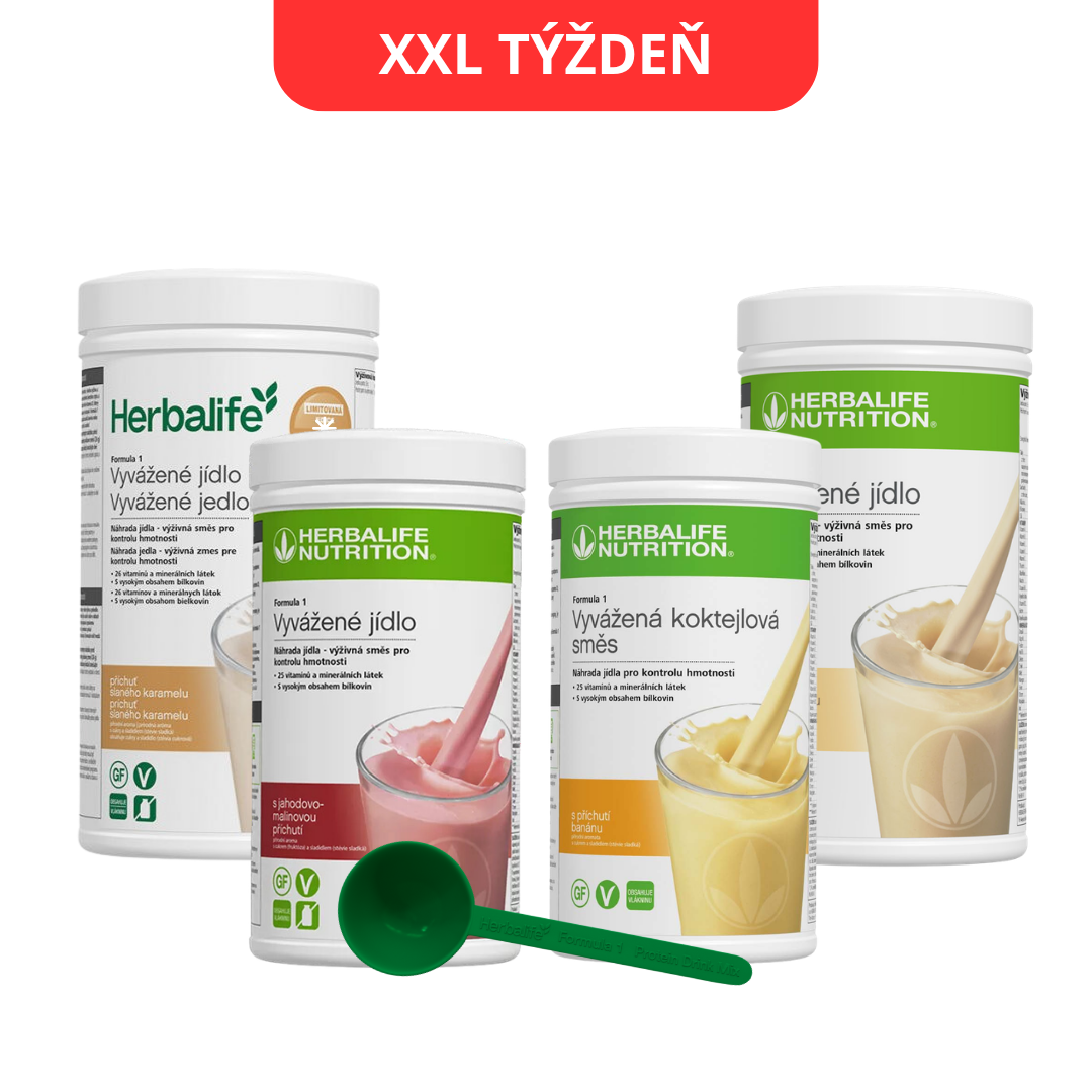 XXL Týždeň: 4x Formula 1 Vyvážené jedlo 550g + Odmerka zadarmo